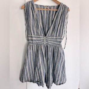 FREE PEOPLE chambray striped dress